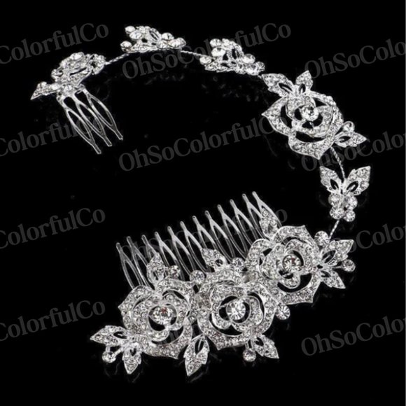 Rhinestone Bridal Hair Comb Accessory main image 5